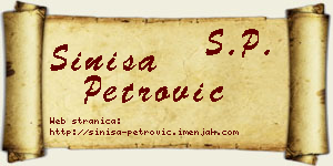Siniša Petrović vizit kartica